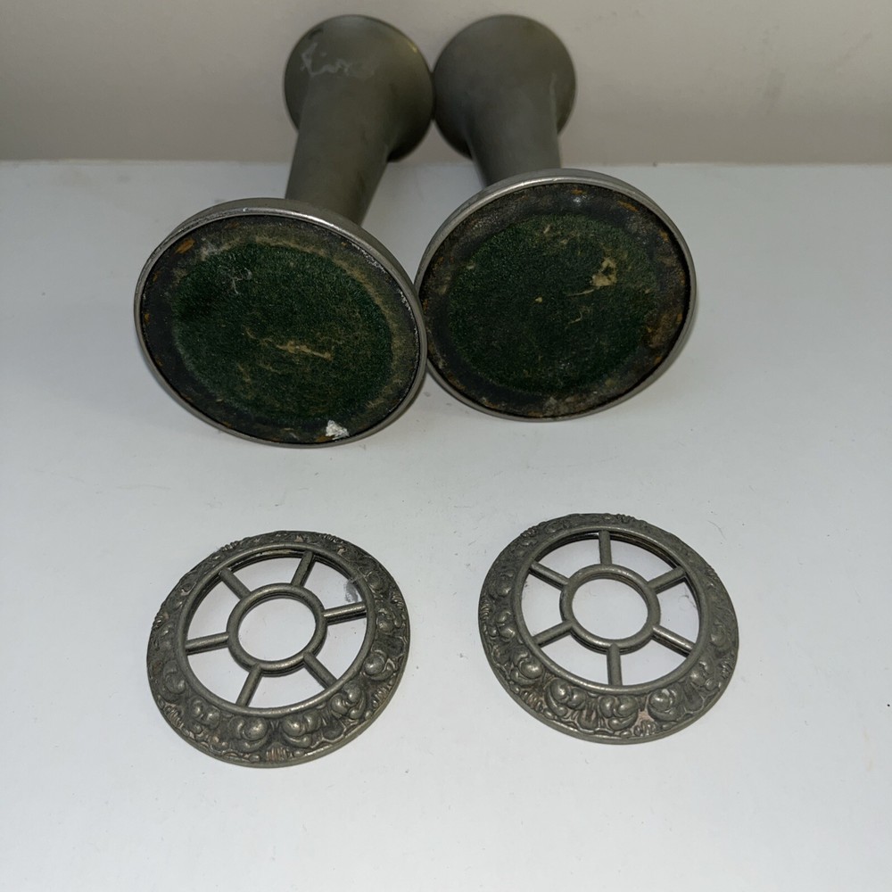 Antique Silver Plated Rose Holders