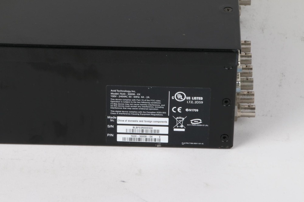 Avid Technology 7020-30008-XX Audio Video Interface Box - Fair - See Description