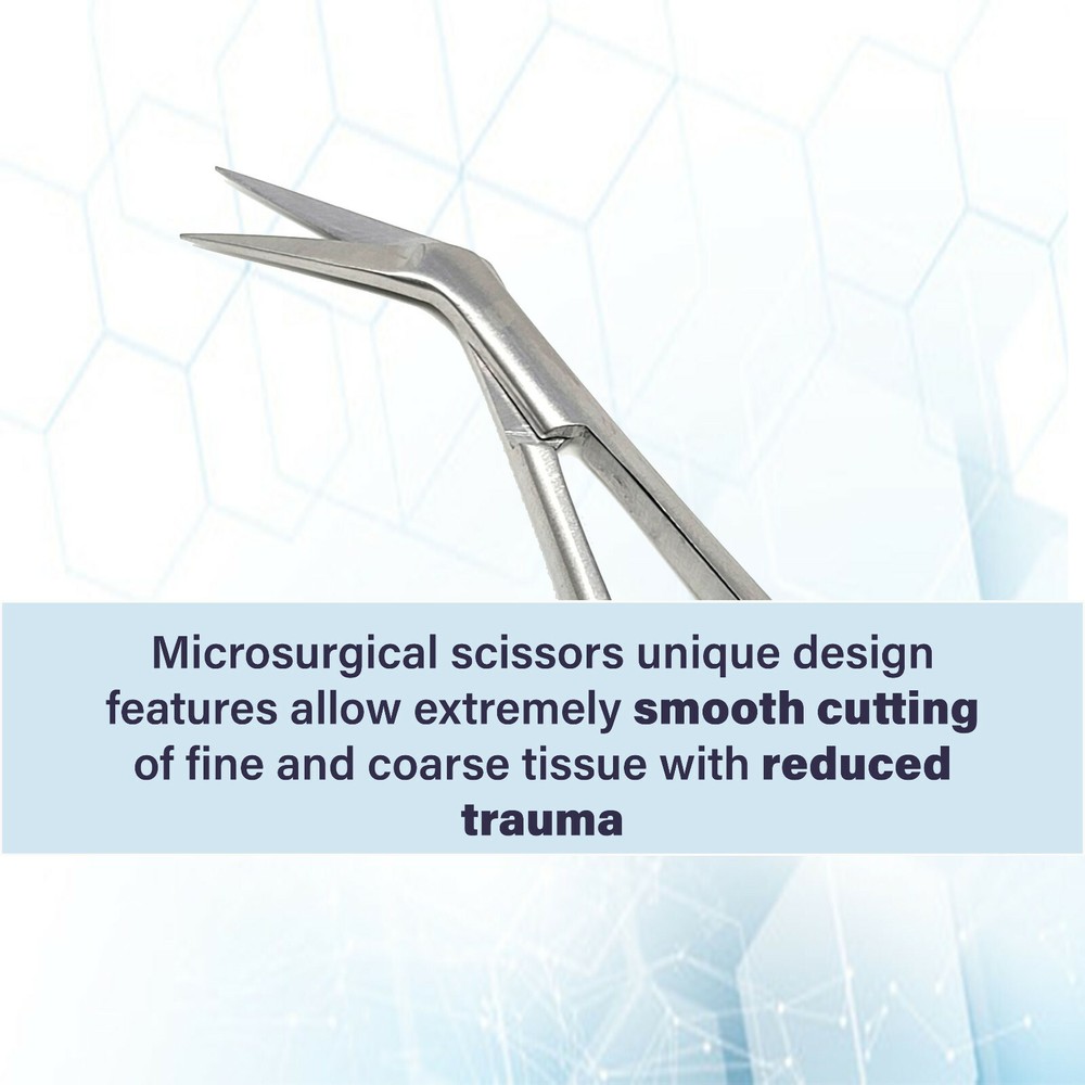 Castroviejo Angled Stitch Scissors Sharp/Sharp 5.5" MicroSurgery Premium Quality