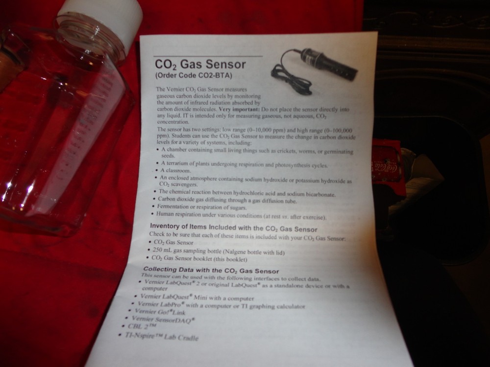 Vernier CO2-BTA CO2 Gas Sensor new in box