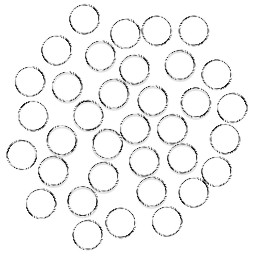Fushing 100Pcs Stainless Split Rings, Crystal Chandeliers 12mm, Silver