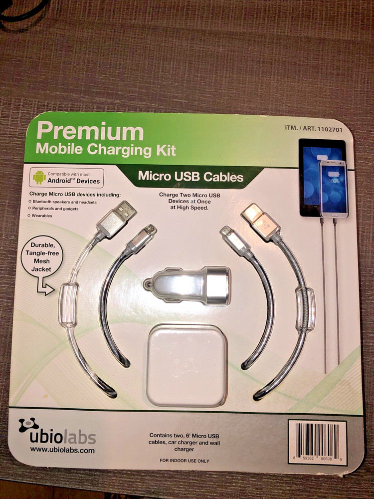 Ubiolabs Lightning Cables Mobile Charging Kit For Android Devices