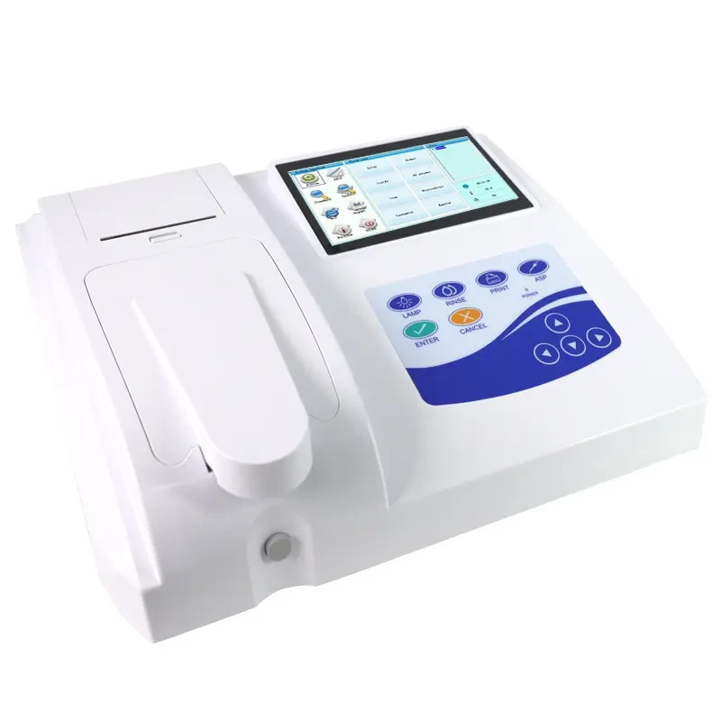 Touch Screen Semi-auto Biochemistry Analyzer analyzing blood fluid Printer