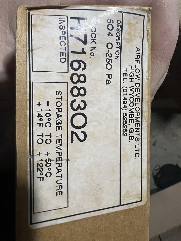 Airflow Type 504 Manometer 0-250