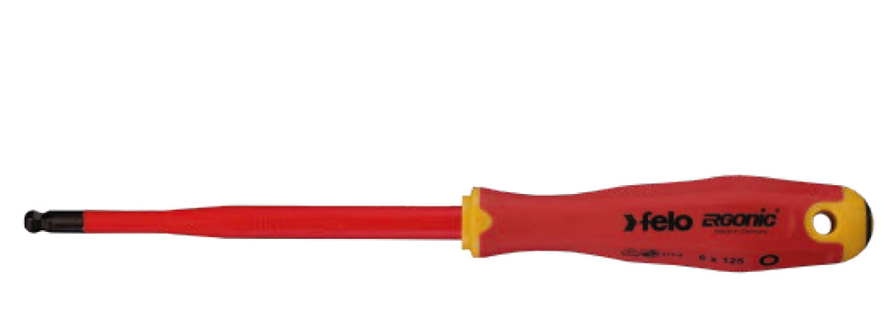 Felo Screwdriver ERGONIC VDE E-slim HEX Ballpoint