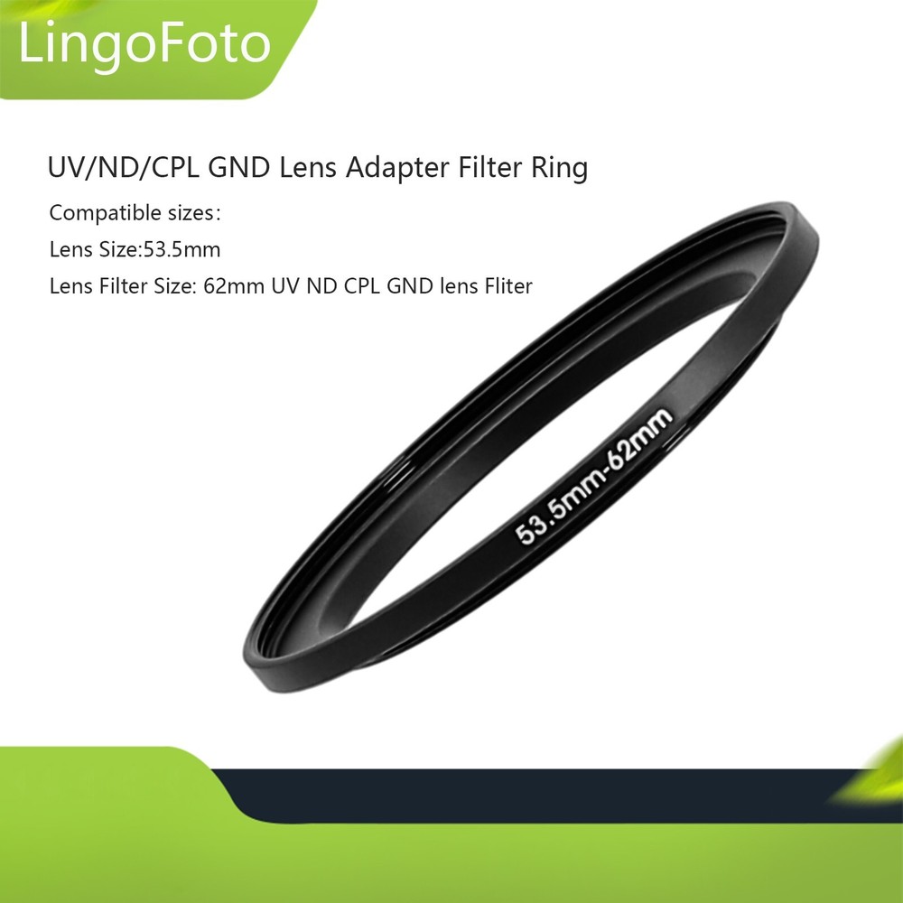 53.5-62mm Step-up Step Up Ring Filter Ring UV/ND/CPL Lens Adapter Filter Ring