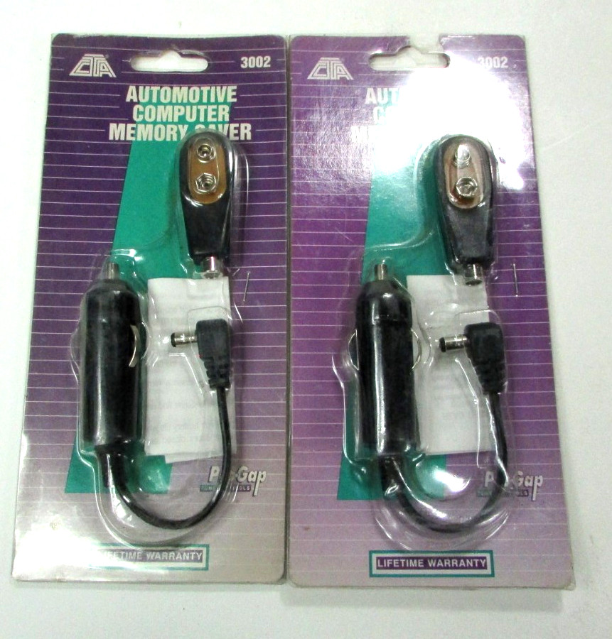 2 x CTA Tools 3002 Vehicle Computer Memory Saver 9V Battery-Powered / Unopened