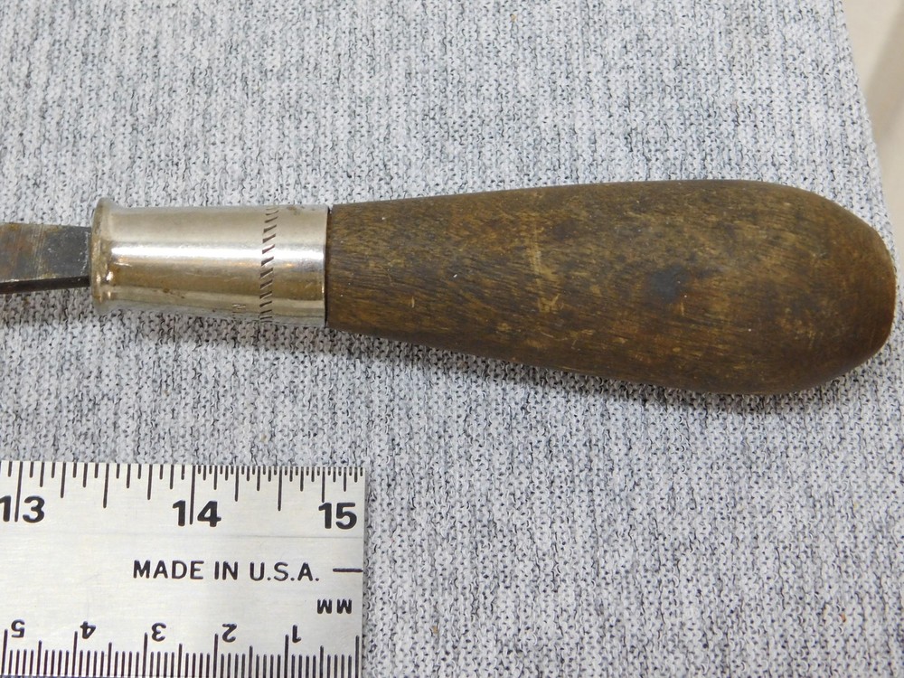 Vintage Mill Bastard Flat File Wood Handle Single Cut Metalworking Hand Tool