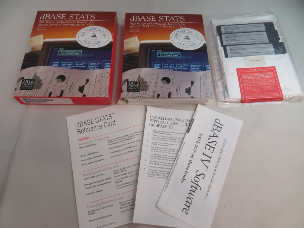 Ashton-Tate Statistical Analysis 5 1/4" Disks