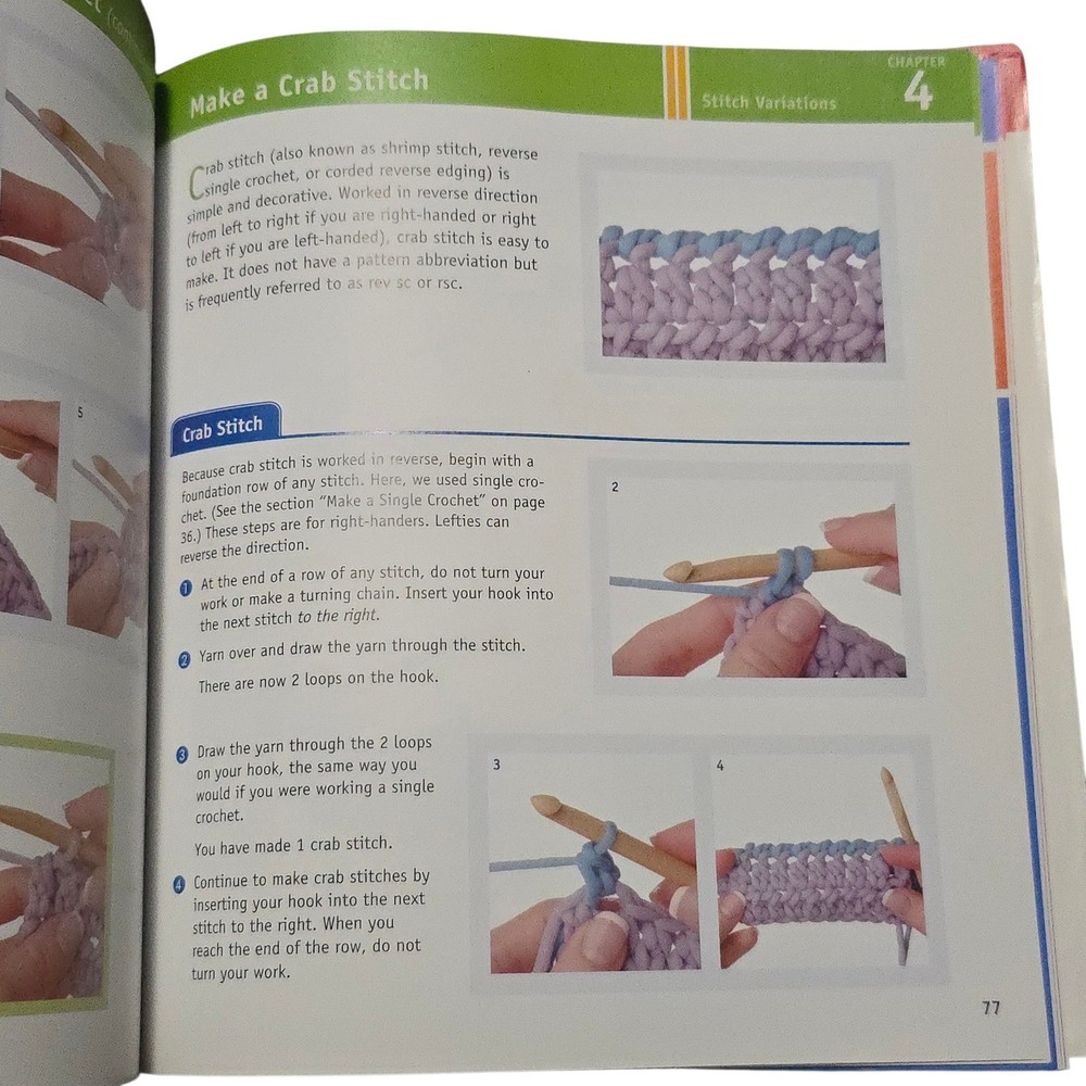 Teach Yourself Visually Crochet Second Edition Book Step by Step Instruction