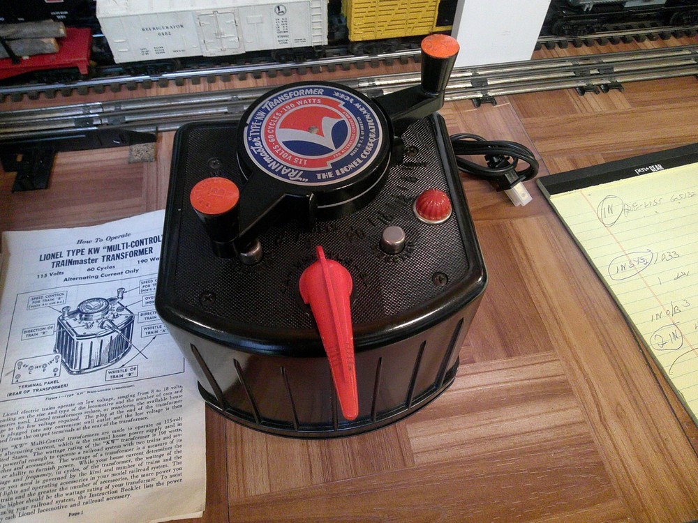 LIONEL TRAIN ACCESSORIES TRANSFORMER POST WAR TYPE K/W 190 WATTS