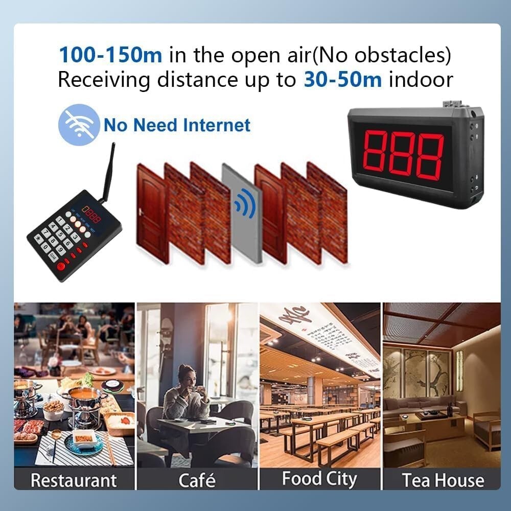 Queue Calling System Pager Call - Take A Number System Waiting Number System