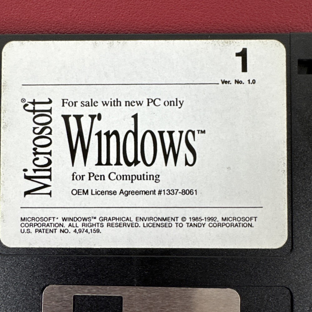NEW, Microsoft Windows for Pen Computing on 3.5" Floppy Disks
