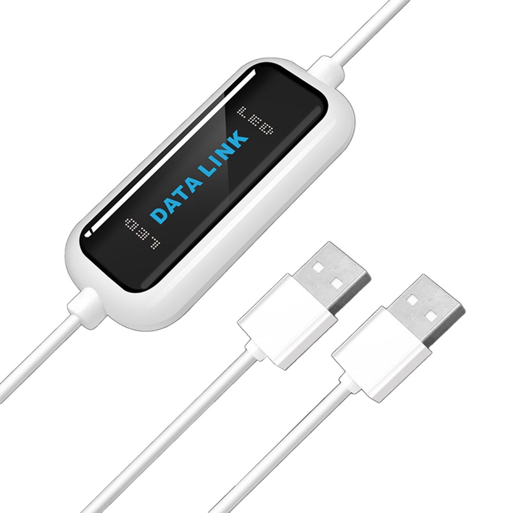 Direct Data File Transfer LED Cable High Speed Easy Copy for 2 Computers