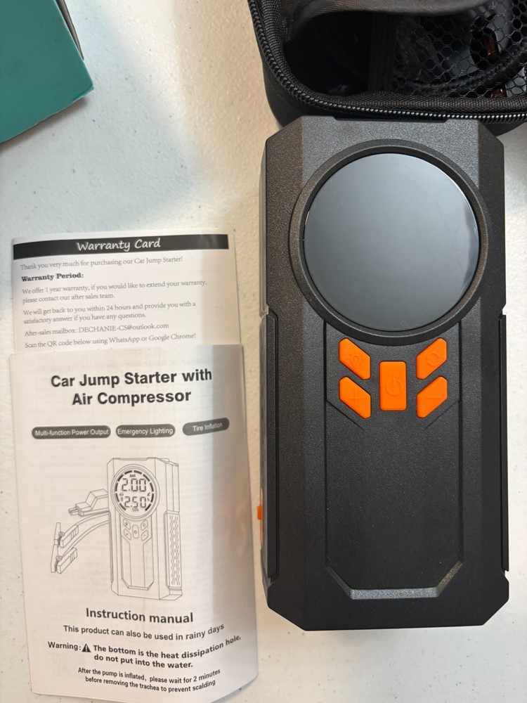 Multi-Function Car Jump Starter with Air Compressor JN-088D