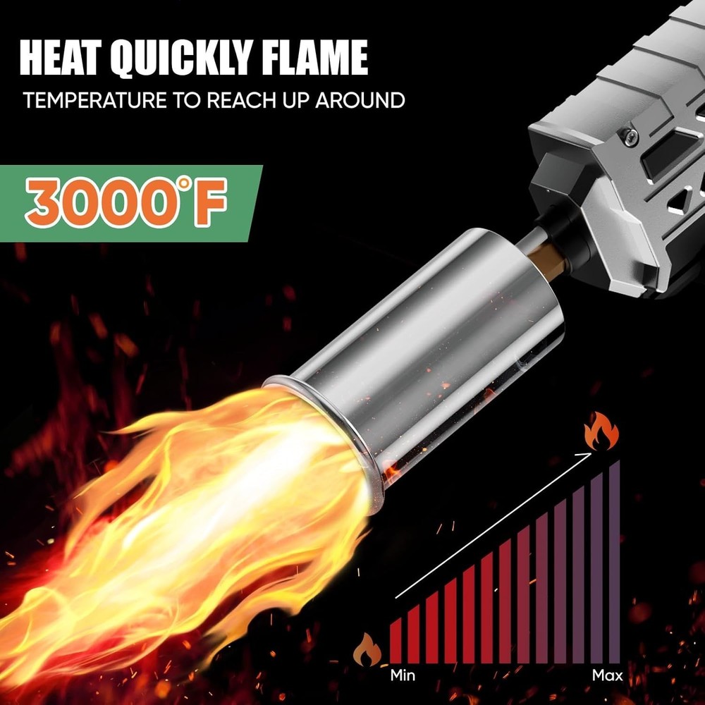 Powerful Propane Torch, Kitchen Torch with Adjustable Flame