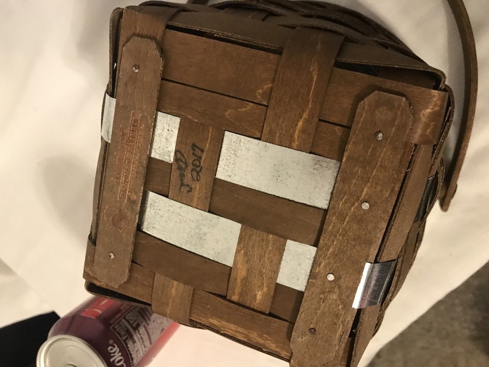 Longaberger Utility 7" Measuring Galvanized Basket & Protector New RARE