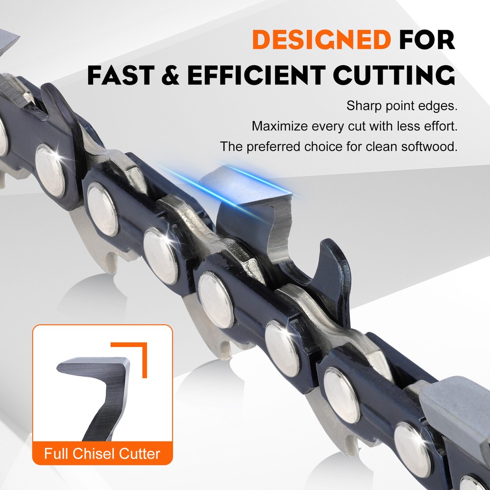 2X 20" Full Chisel Saw Chain for Echo CS590 Timberwolf Chainsaws Free Ship!