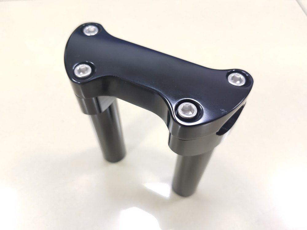 5.5" Handlebar Riser 1" Top Clamp Black For Harley Dyna Softail Fat Boy FLSTF