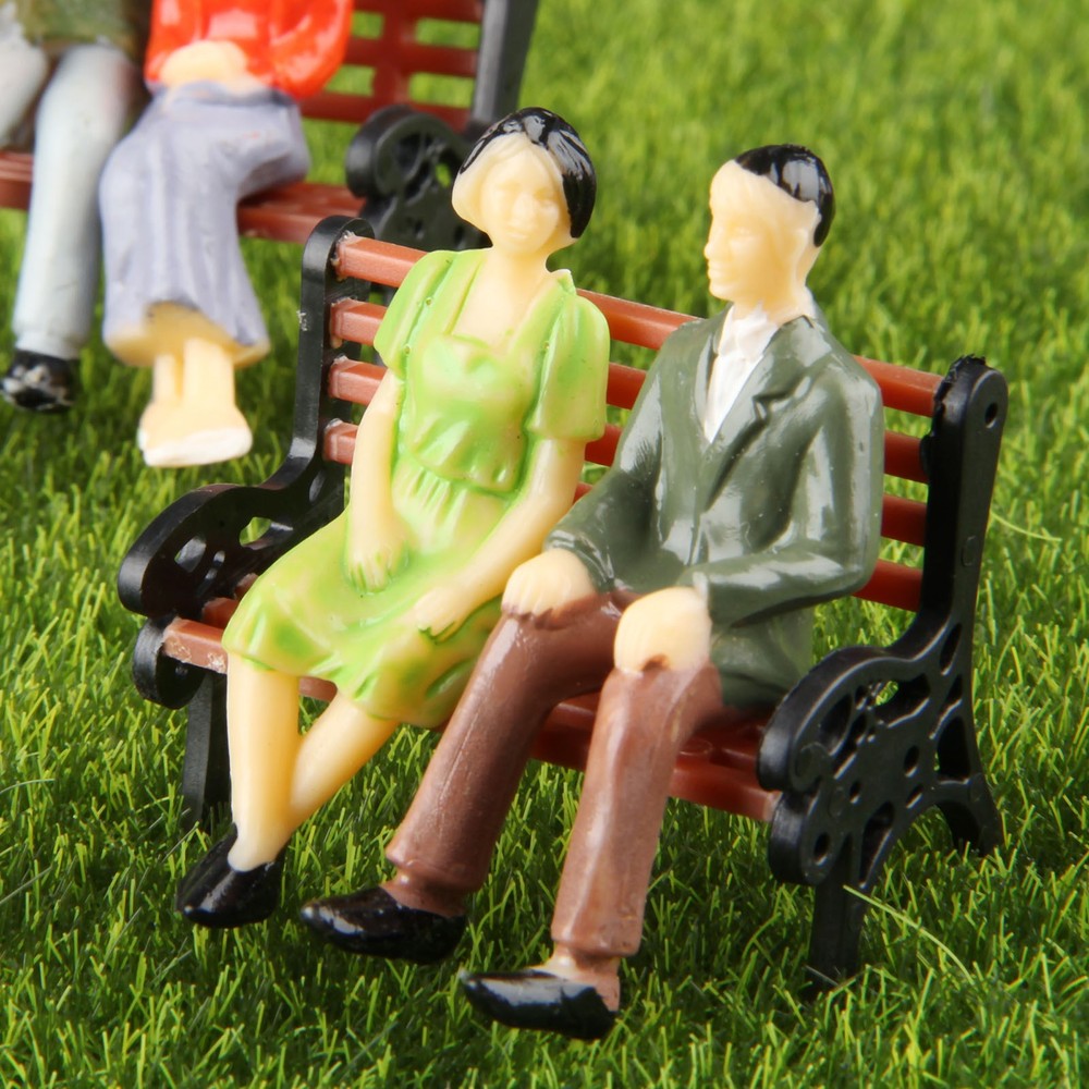 100pcs Sitting Model People Figure Train Layout Scenery 1:100 Scale Painted