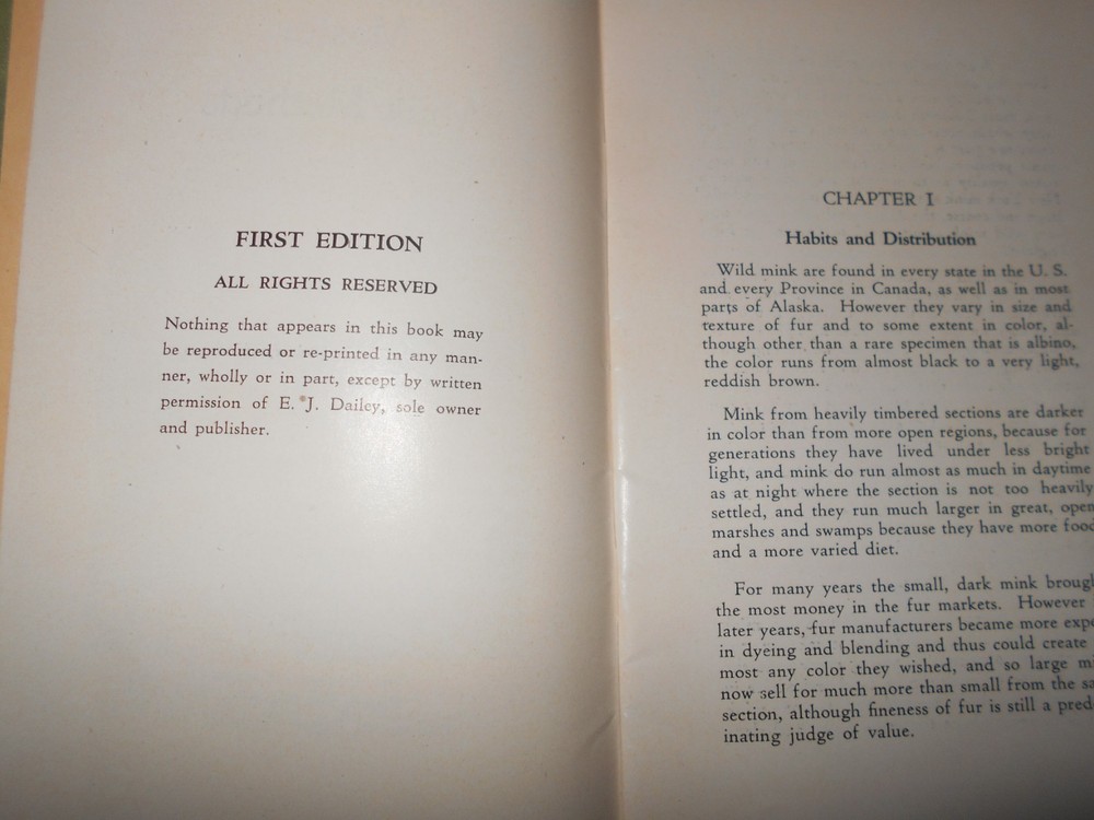 MASTER MINK TRAPPING METHODS BY E J DAILEY (1ST EDITION) TRAPPER