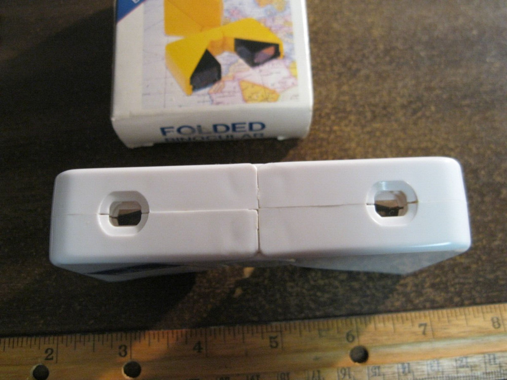 Vintage Folding Binoculars Plastic Multi Service with box