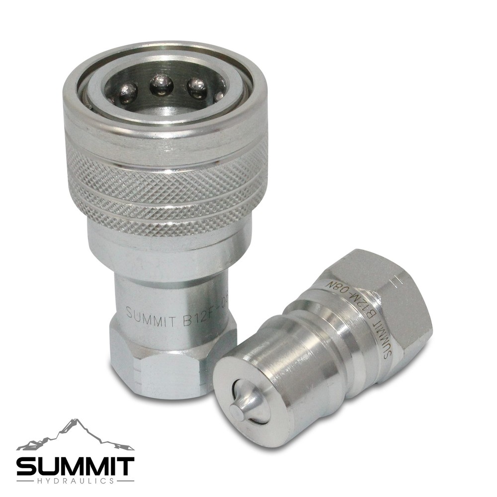 1/2″ NPT ISO 7241-B Quick Disconnect Hydraulic Coupler Set