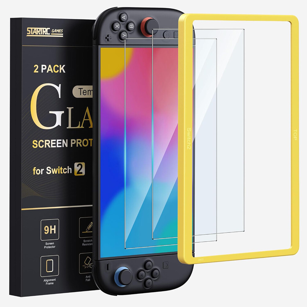 2Pcs Screen Protector for Nintendo Switch 2 2025 HD Tempered Glass Easy Install