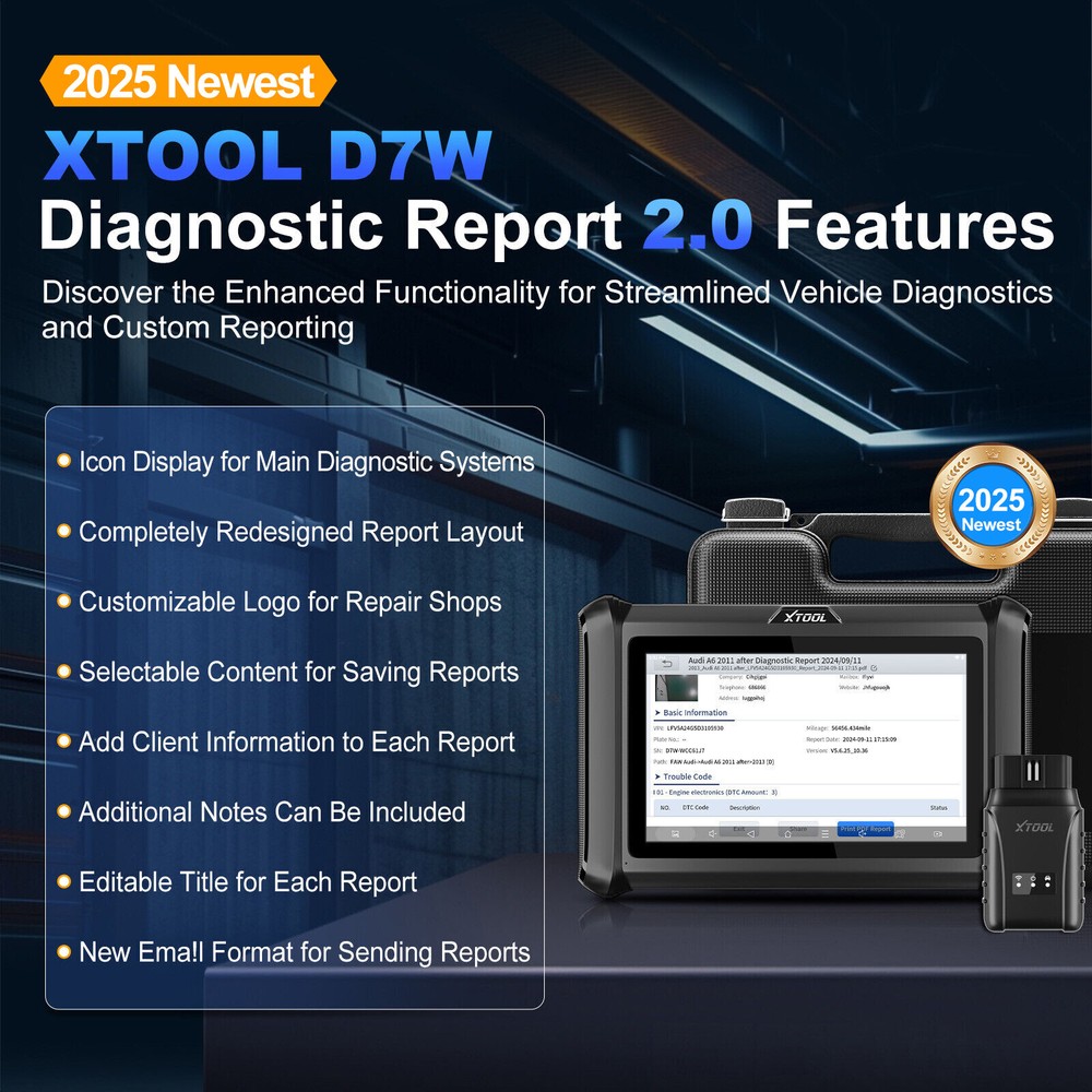 2025 XTOOL D7W Bidirectional OBD2 Diagnostic Scanner Key Programmer FCA AutoAuth