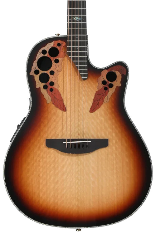 Ovation Celebrity Exotic Mid-depth E-Acoustic Guitar - Sunburst