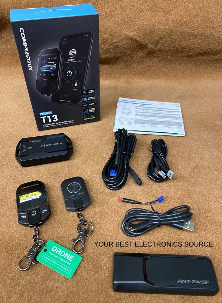 NEW Firstech/Compustar RFX-P2WT13-SF 2-Way Remote Kit with DRONE LTE Module