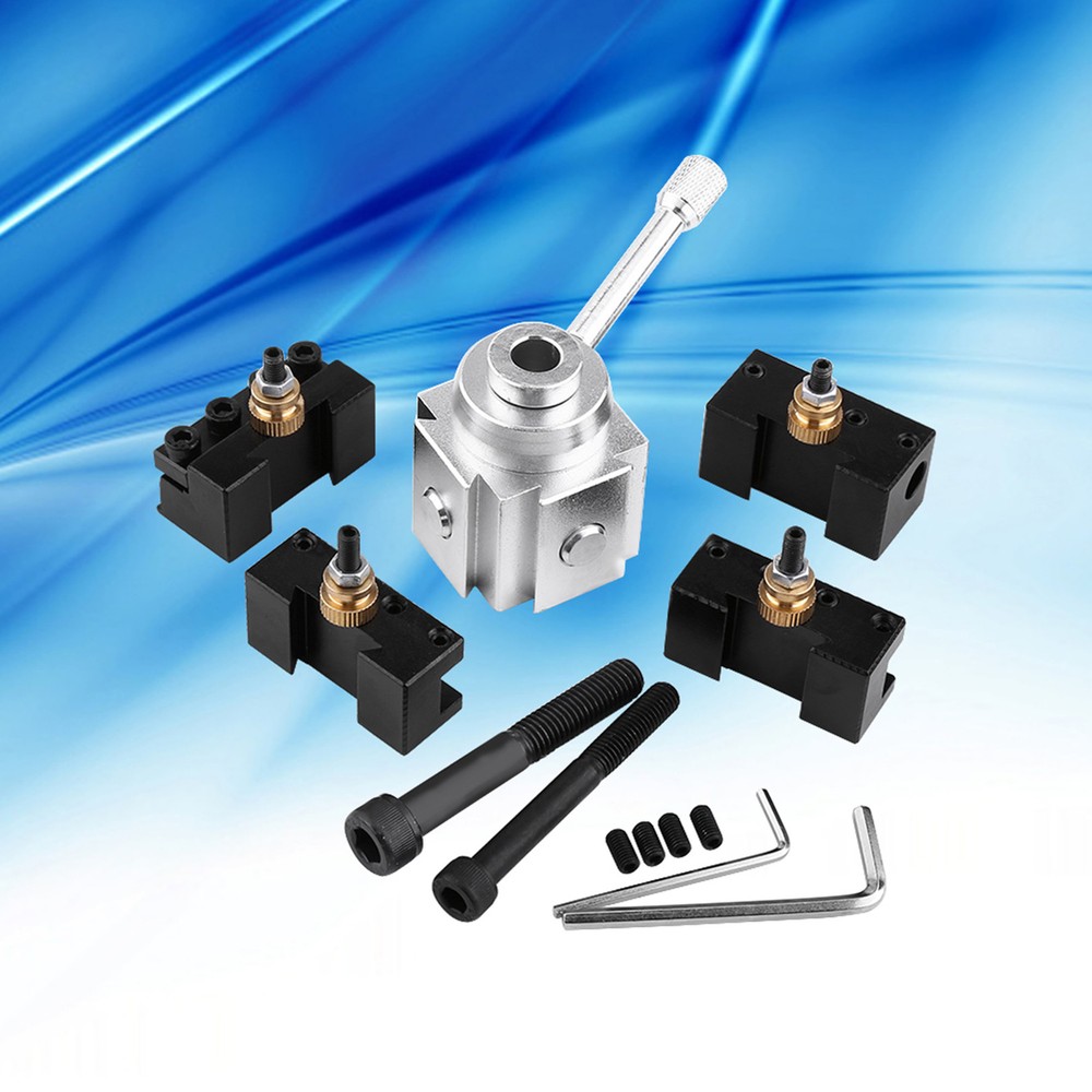 Aluminum Alloy Mini Lathe Tool Post And Holder Kit Accessory Part