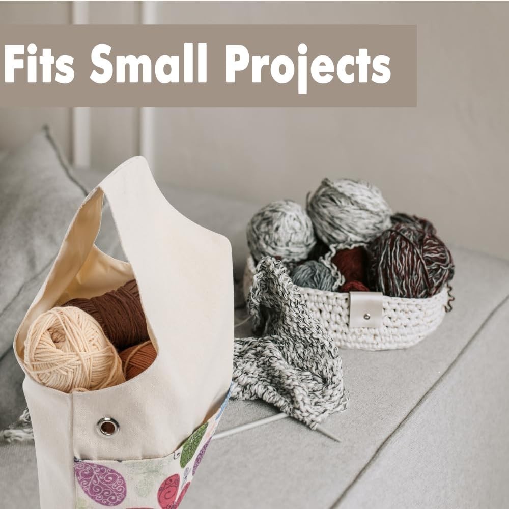 Yarn Storage Organizer Bag Lightweight with Multiple Pockets for Knitting