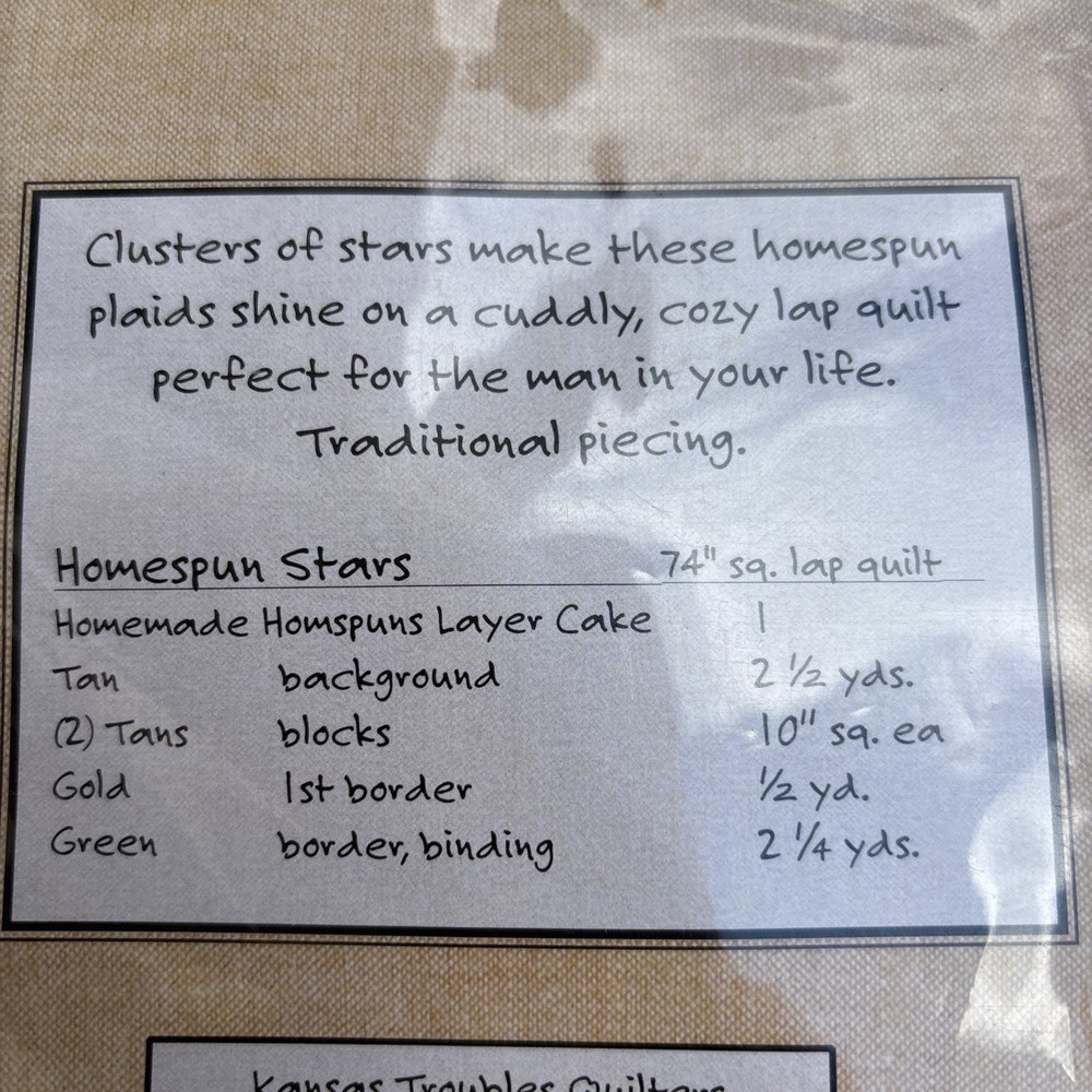 Homespun Stars Layer Cake Friendly Quilt Pattern
