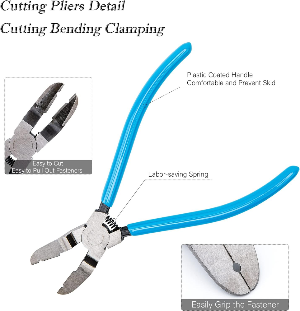 KINGLAKE Multi-Function Diagonal Side Cutting Plier Car Trim Panel Clip Cutter P