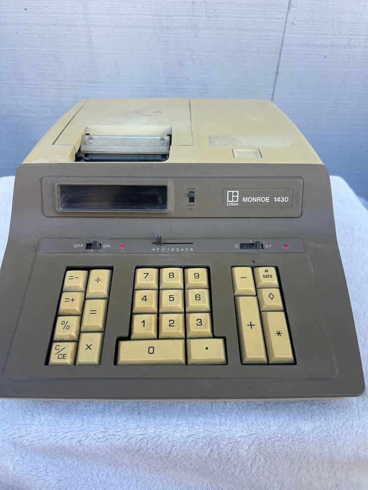 1970's Litton Monroe 1430 Desktop Calculator Adding Machine