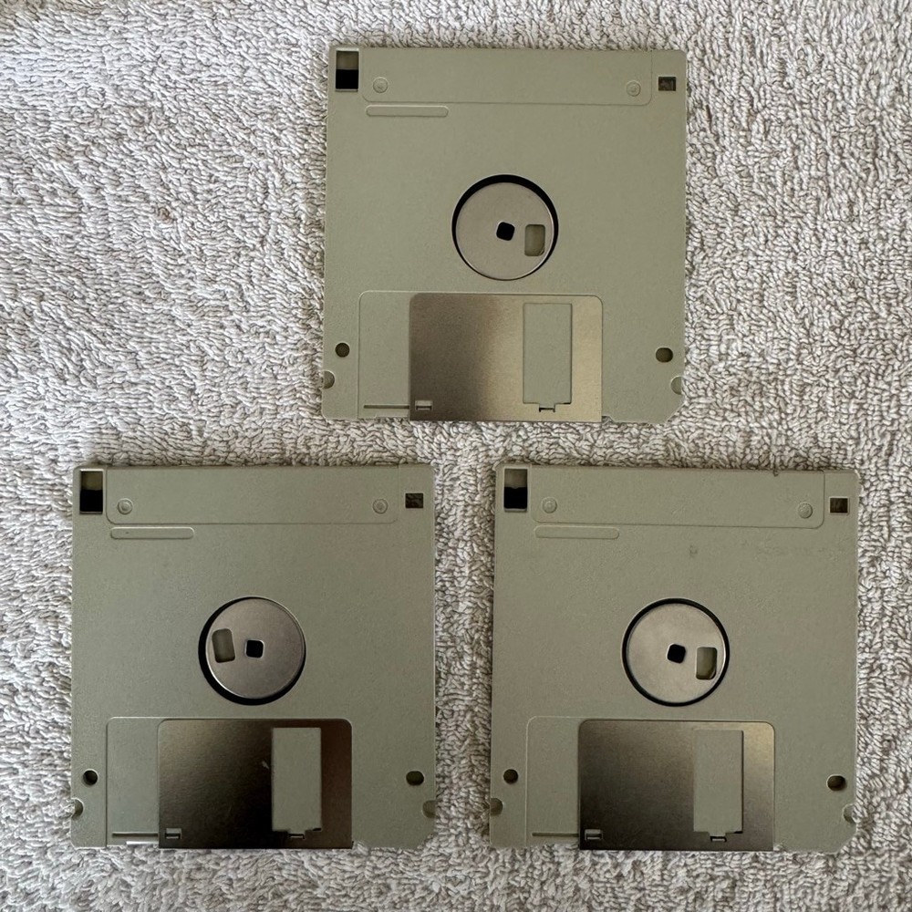 Microsoft MS-DOS 6.0 Upgrade 3.5” Floppy Disk Set Disks 1–3 Untested 1993