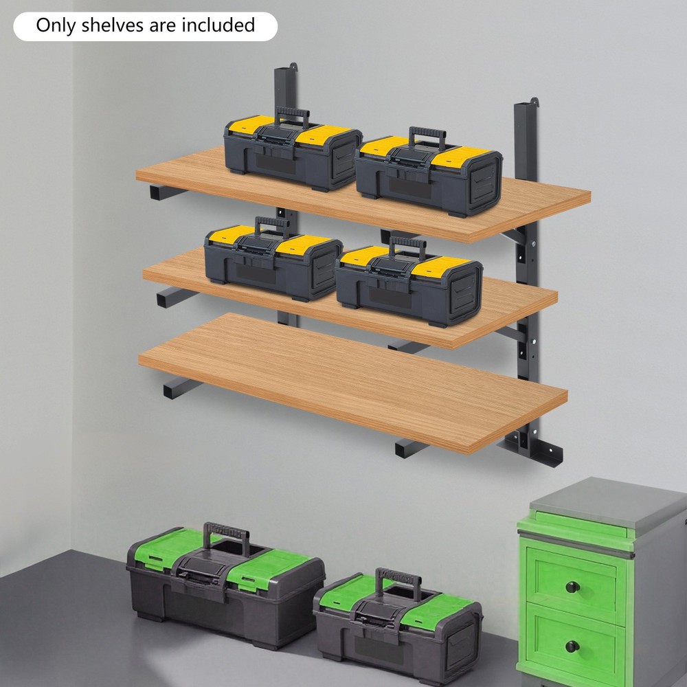 2Pcs Container Shelving Bracket Set 3-Tier Cargo Container Storage Shelf Bracket