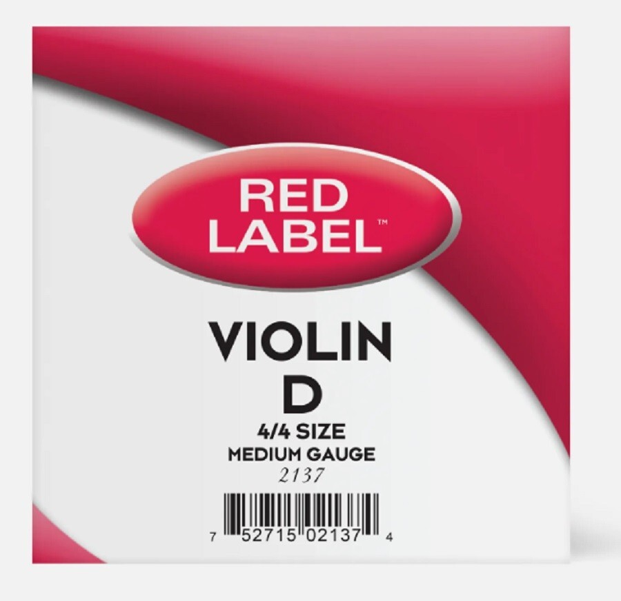 Single Violin D String 4/4 Medium 2137 D'Addario Red Label