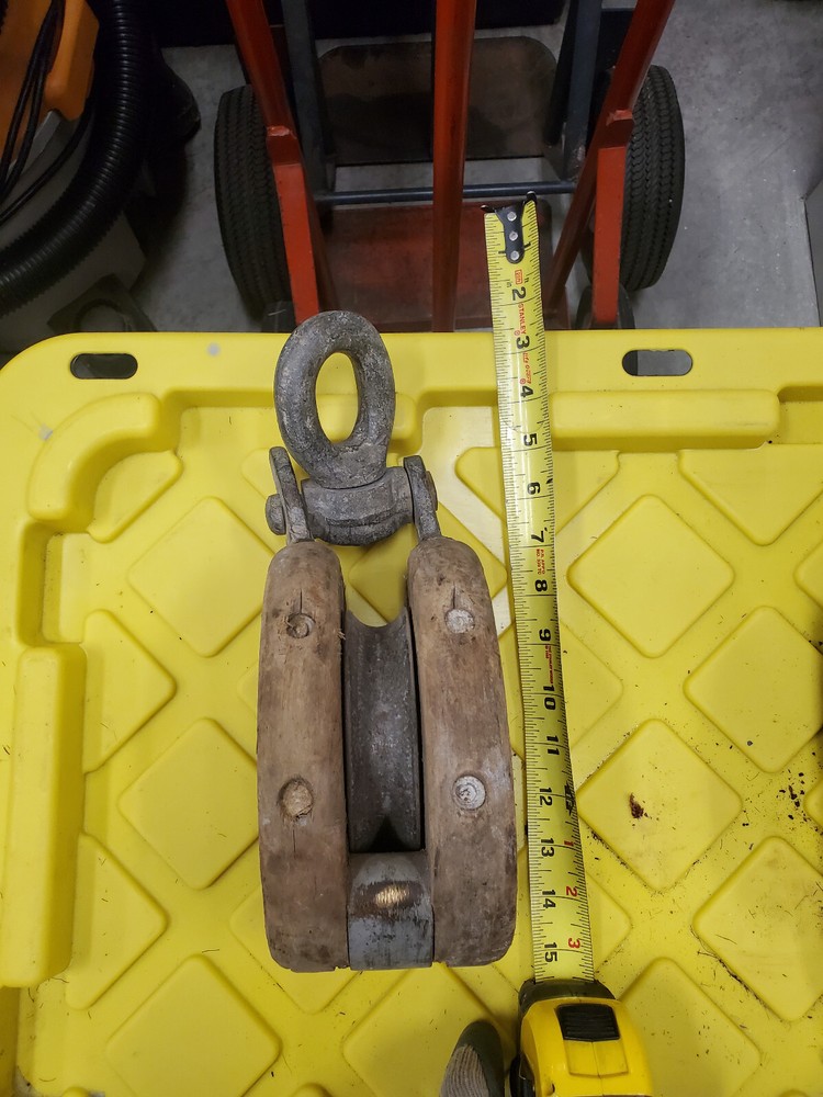 Vintage Block and Tackle Pulley #5