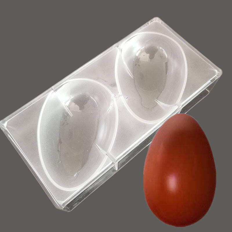 2 Cavities Polycarbonate Big Easter Eggs Chocolate Mold Ostrich Egg Candy Mould