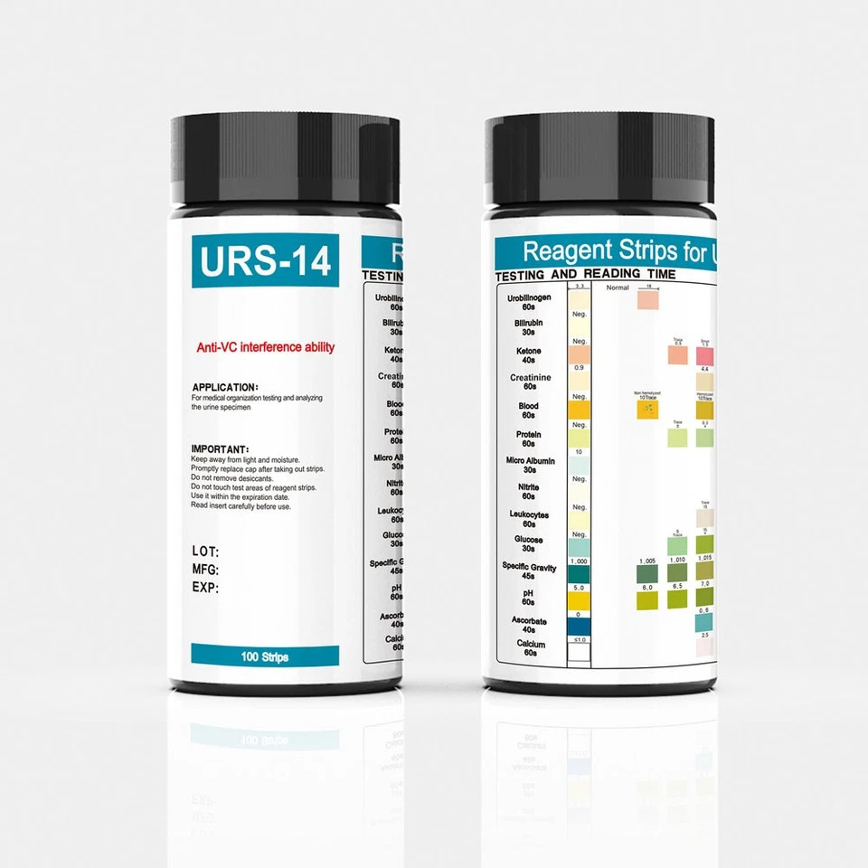 14-in-1 Urinalysis Test Strips 14-Parameter Urine Test Strips for Laboratory Use