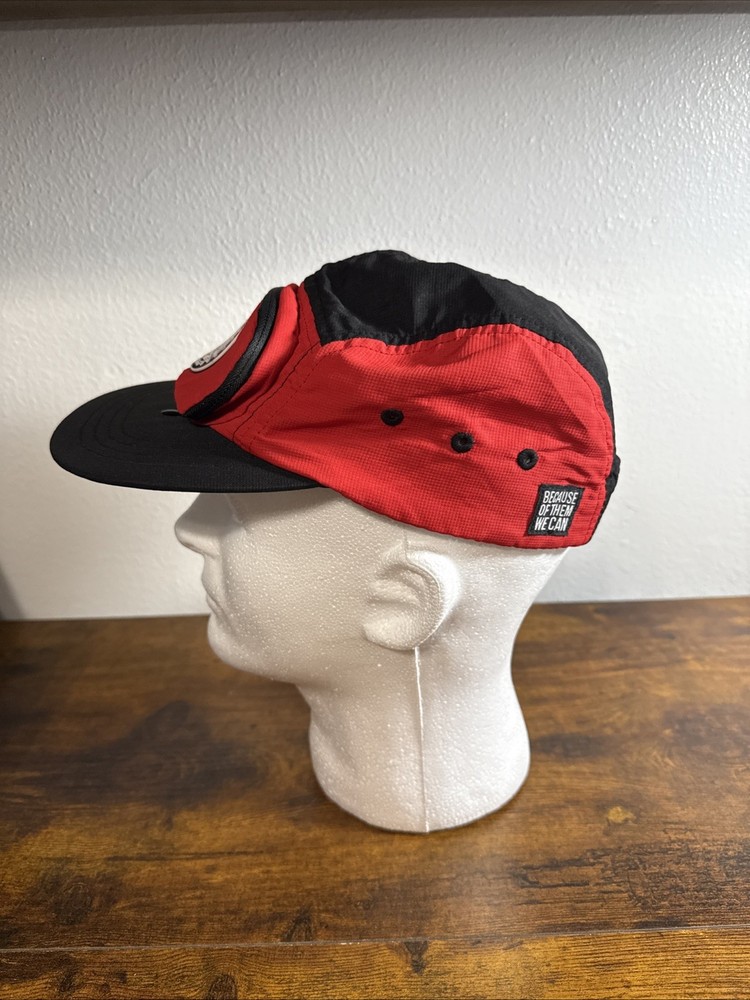 BOTWC Winner Circle Cycling Bicycle Cap Messenger Hat Red Vented Adjustable