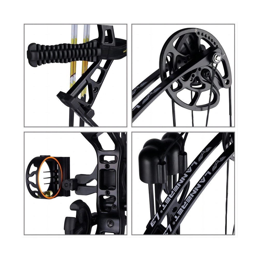 Compound Bow Set 10-40lbs for Pull Child Right Hand Lightweight Design Bow Ad...