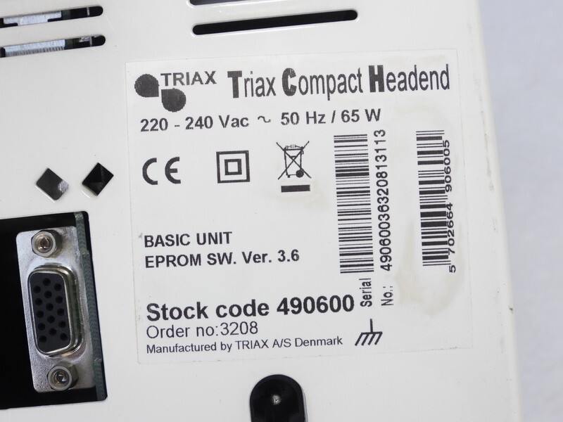 NOS NEW TRIAX DVB TRIAX COMPACT HEADEND BASIC UNIT EPROM SW. VER 3.6 CODE 490600