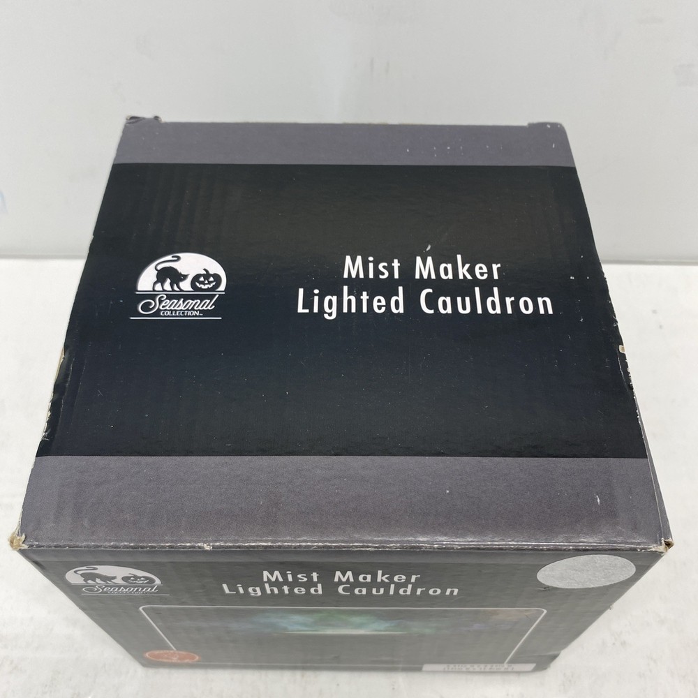 NOB Halloween Mist Maker Lighted Cauldron Spooky Decor 8 Hr Run Time