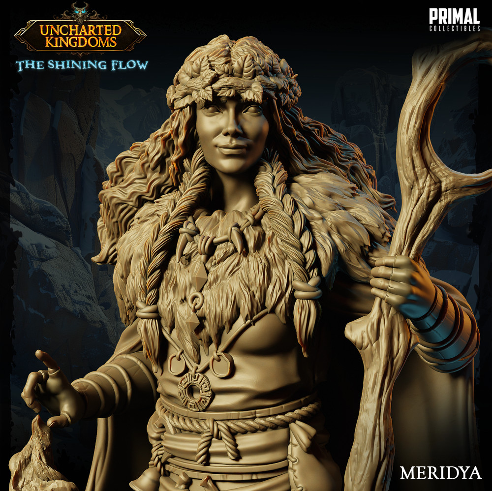 DnD Druid Meridya Mini 32mm Scale TTRPG