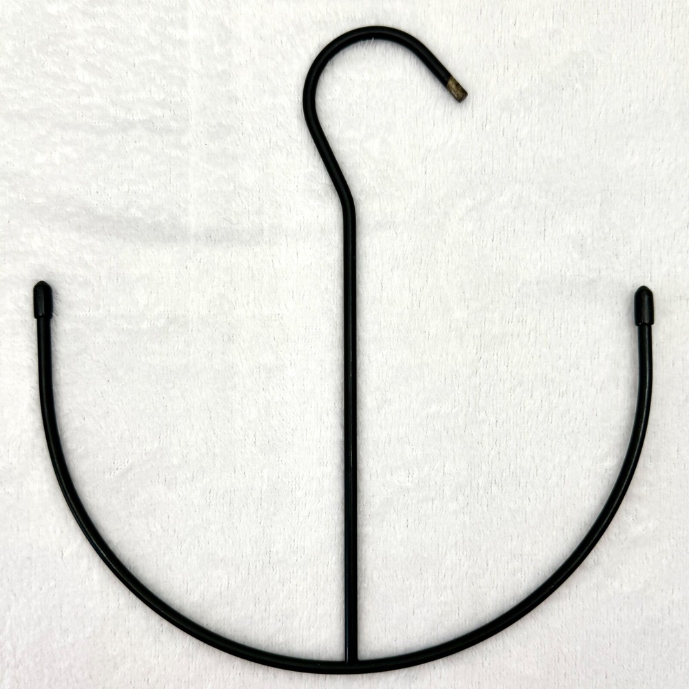 2 Sided Space Saving Metal Belt Hanger Black