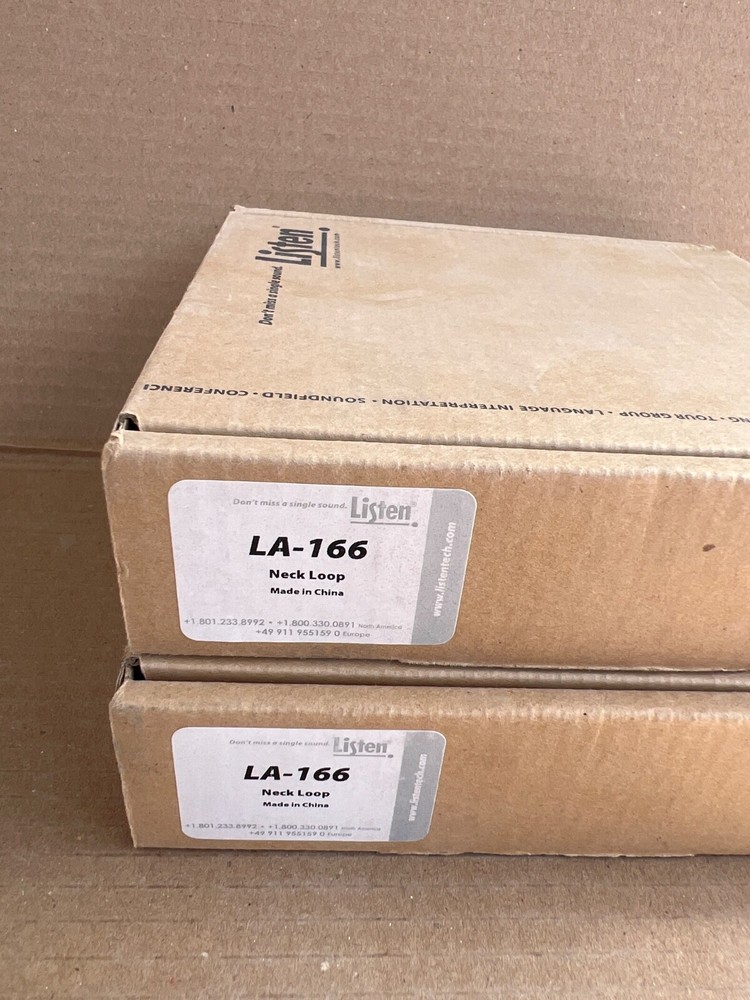 EUC Listen Technologies LA-166 NECK LOOP Transmitter Lot 2 pcs