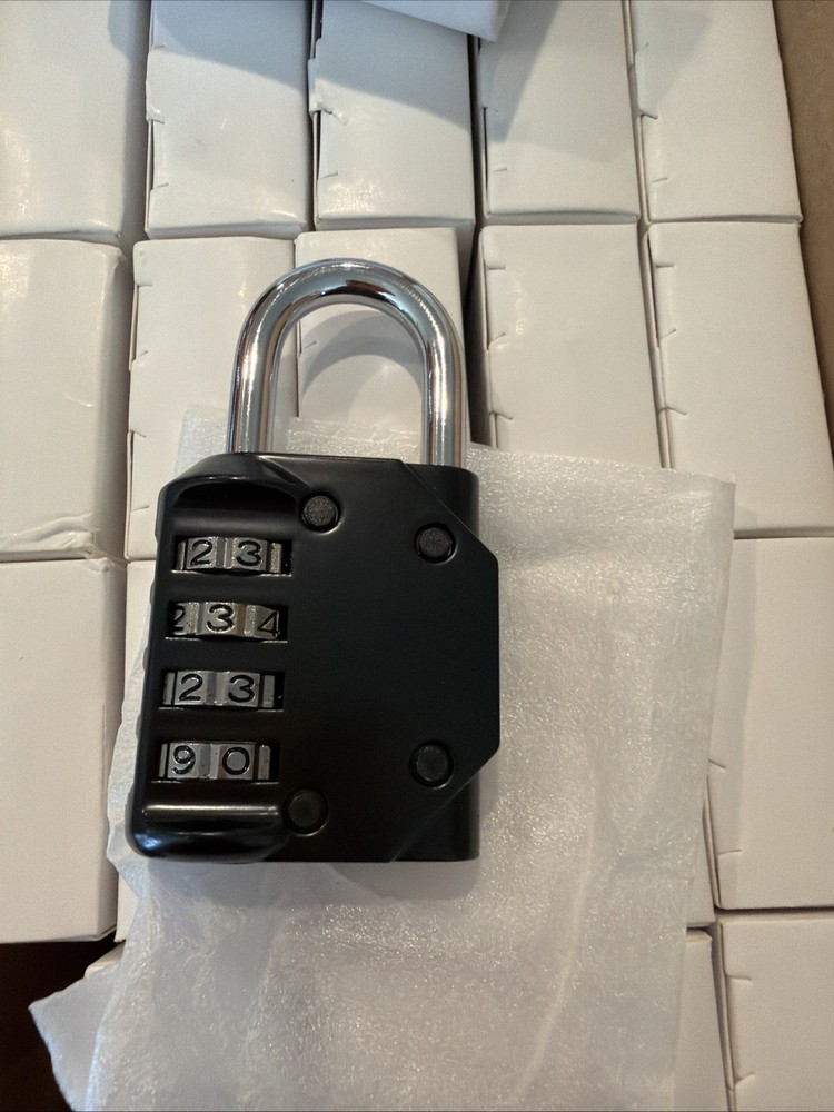 25 pc 4 Digit Combination Padlock Waterproof Heavy Duty Resettable Security Lock
